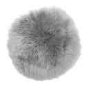 Skinnwille Gently Sittepute i saueskinn ø34 cm Light grey