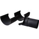 Plastmo tut - justerbar, 30 cm, Ø75 mm, svart