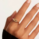 PDPAOLA Lace Stamp Ring 18 kt. Gullbelagt sølv AN01-629-52 - Dame - 925 sterling silver