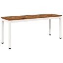 vidaXL Hagebenk 108,5 x 35 x 45 cm Solid akasietre Naturlig og Hvit