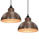 Taklamper 2 stk halvkuleformet kobberfarget