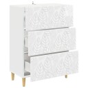 vidaXL Skuffeskap Høgglans hvit 66 x 34,5 x 90 cm Konstruert tre
