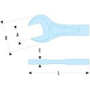 Facom U-Nøkkel 20.30 20 X 7 mm, Med Innsatsfeste 30 mm