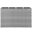 Polyrattan plantekassesett grå 95x27x60cm innendørs/utendørs