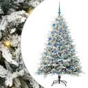  Kunstig forhåndsbelyst juletre med kule sett grønn 180 cm