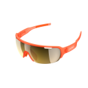 POC Half Blade Sykkelbriller Fluorescent Orange Translucent Clarity Gold Mirror