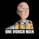 One Punch Man T skjorte Saitama Fun L Voksen Sort