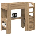  Loft seng ramme med skrivebord Artisan Eik 100 x 200 cm