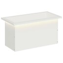 vidaXL Hageplantekasse med LED Hvit 30 x 60 x 30 cm Stål