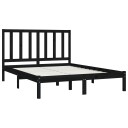 vidaXL Sengeramme svart heltre furu 140x190 cm