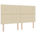  LED Box Springer Bed med madrass Krem 180 x 200 cm stoff