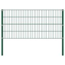  Gjerdepanel med stolper jern 1730x80 cm grønn