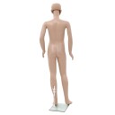 vidaXL Full-body barneutstillingsdukke med glassbase beige 140 cm