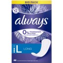 Always Daily Protect Long Panty Liners 0 % Fragrances & Dyes