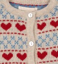 Konges Sløjd Cardigan   Ull/Polamid   Under   Heart   Konges Sløjd   2 år (92)   Cardigan   Beige