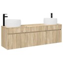 vidaXL Baderomsskapsett 3 stk. Sonoma eik 49 x 44,5 x 66 cm