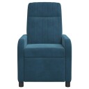 vidaXL Recliner Blå Fløyel