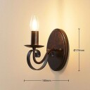 Lucande Caleb - rustfarget vegglampe i landstil