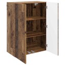 vidaXL Vegghengt skap Gammelt tre 66 x 34,5 x 90 cm Konstruert tre
