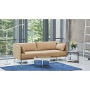 Hay Silhouette Sofa 3 Seater Linara 142/Cognac Piping/Chrome