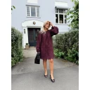 by Ti Mo Lace Shift Dress   Burgundy   XS