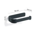 Hefe Outline toalettrullholder, matt sort
