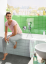 Hansgrohe Isiflex 'B dusjslange i plast 125 cm, Polert Gull-Optikk