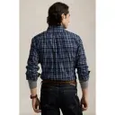 Custom Fit Plaid Brushed Oxford Shirt Blue Multi