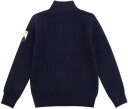 WoolLand Hemsedal Strikket Half-Zip Ullgenser Junior Dark Blue 170