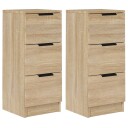 vidaXL Skjenker 2 stk sonoma eik 30x30x70 cm konstruert tre