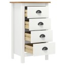 vidaXL Skjenk Hill hvit 46x35x80 cm heltre furu