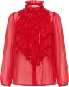 Saint Tropez Liljasz Crinkle Ls Shirt   TRUE RED   XL