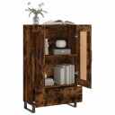vidaXL Highboard røkt eik 69,5x31x115 cm konstruert tre