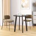 Spisebord rundt kjøkkenbord sidebord spisestuebord med skrå ben til kjøkken spisestue stue moderne design svart 72 x 72 x 75cm