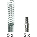 Hurtigkobling Hann med fjær for 12 mm slange. Pakke med 5 stk.