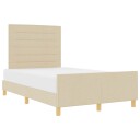  Sengeramme Kremhvit 120x200 cm Stoff