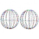 vidaXL Julefiniallys 2 stk. 192 LED-lys Flerfarget Diameter 30 x 32 cm