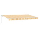  Innvendbar Markise Gul og hvit 400x200 cm 400 x 200 cm 4x2 m