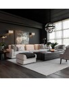 Serena stripe putetrekk oyster