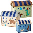 Rice Large Set of 3 Toy Baskets Blue Party