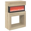 vidaXL Elektrisk peis Sonoma 64 x 30 x 87 cm Konstruert tre