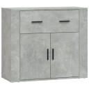 vidaXL Skjenk betonggrå 80x33x70 cm konstruert tre