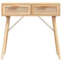 vidaXL Konsollbord brun 80x30x75 cm heltre furu og naturrotting