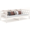 vidaXL Dagseng hvit heltre furu 90x190 cm
