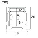 Hide-A-Lite Art High Profil 2 m Svart Belysning