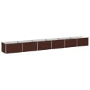 vidaXL Hevet Hagebed Brun 600 x 80 x 55 cm kaldvalset stål