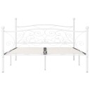 vidaXL Sengeramme med spilebase hvit metall 200x200 cm