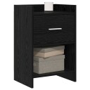  Nattbord 2 pcs Svart eik 40 x 30 x 60 cm Konstruert tre