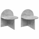 Nattbord 2 pcs Betonggrå 40 x 35,5 x 45,5 cm Konstruert tre