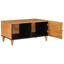 vidaXL Kaffebord med hylle Lysebrun 80 x 50 x 40 cm heltre mango
